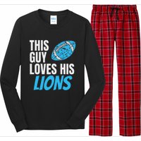 This Guy Loves His Lions Long Sleeve Pajama Set