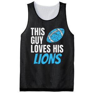 This Guy Loves His Lions Mesh Reversible Basketball Jersey Tank