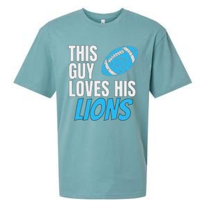 This Guy Loves His Lions Sueded Cloud Jersey T-Shirt