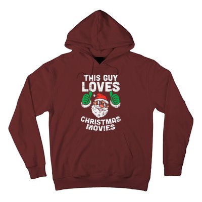 This Guy Loves Christmas Movies Santa Matching Xmas Gift Hoodie