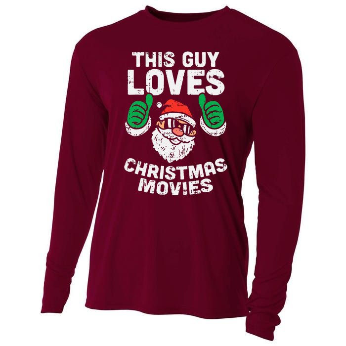 This Guy Loves Christmas Movies Santa Matching Xmas Gift Cooling Performance Long Sleeve Crew