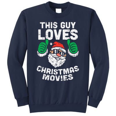 This Guy Loves Christmas Movies Santa Matching Xmas Gift Sweatshirt