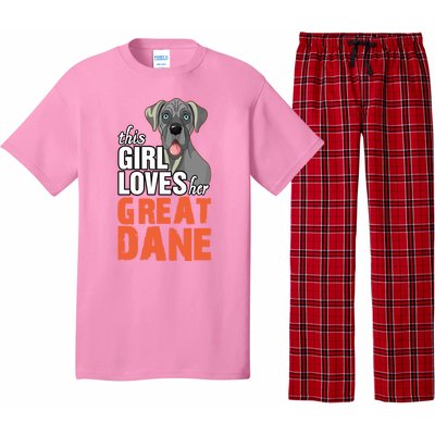 This Girl Loves Her Great Dane Pajama Set