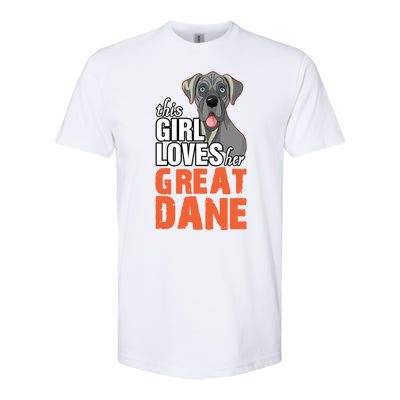 This Girl Loves Her Great Dane Softstyle® CVC T-Shirt