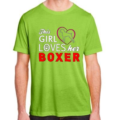 This Girl Loves Her Boxer Funny Dog Adult ChromaSoft Performance T-Shirt