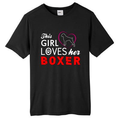 This Girl Loves Her Boxer Funny Dog Tall Fusion ChromaSoft Performance T-Shirt