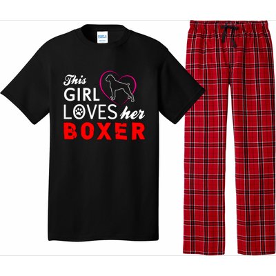 This Girl Loves Her Boxer Funny Dog Pajama Set