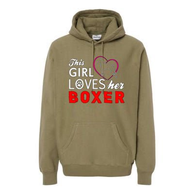 This Girl Loves Her Boxer Funny Dog Premium Hoodie