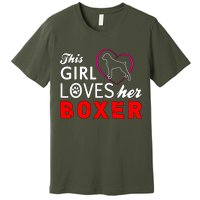 This Girl Loves Her Boxer Funny Dog Premium T-Shirt