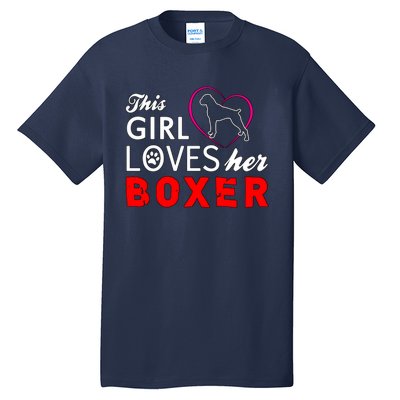 This Girl Loves Her Boxer Funny Dog Tall T-Shirt