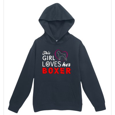 This Girl Loves Her Boxer Funny Dog Urban Pullover Hoodie