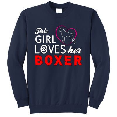 This Girl Loves Her Boxer Funny Dog Tall Sweatshirt