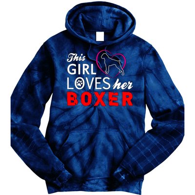 This Girl Loves Her Boxer Funny Dog Tie Dye Hoodie