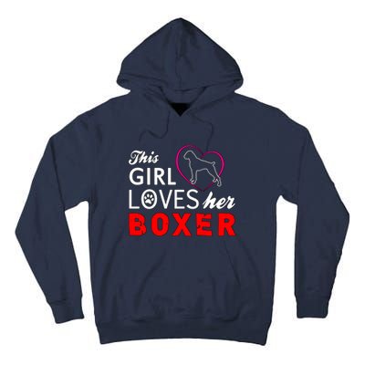 This Girl Loves Her Boxer Funny Dog Tall Hoodie