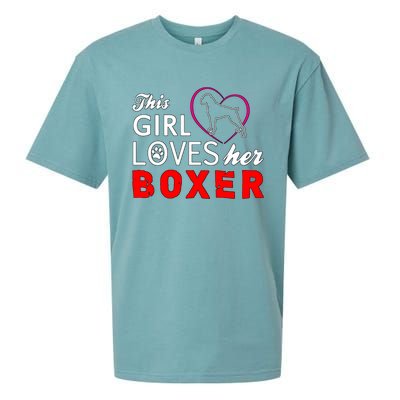 This Girl Loves Her Boxer Funny Dog Sueded Cloud Jersey T-Shirt