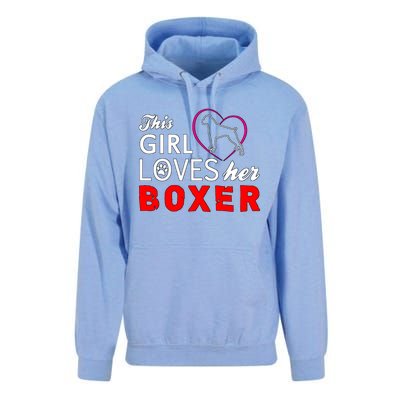 This Girl Loves Her Boxer Funny Dog Unisex Surf Hoodie