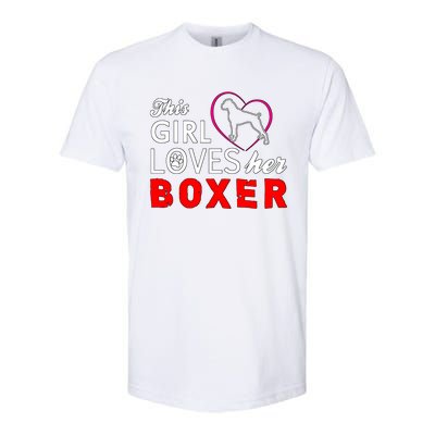 This Girl Loves Her Boxer Funny Dog Softstyle CVC T-Shirt