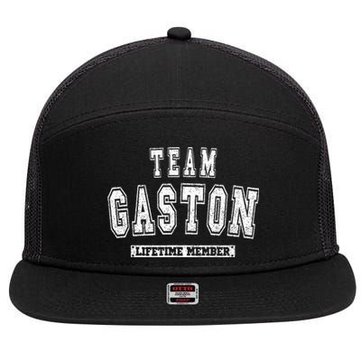 Team Gaston Lifetime Member Family Last Name 7 Panel Mesh Trucker Snapback Hat