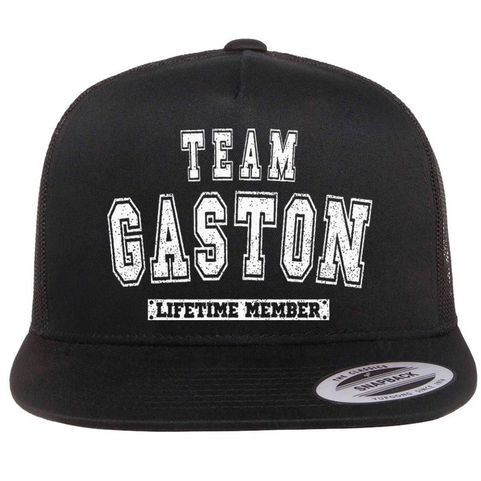 Team Gaston Lifetime Member Family Last Name Flat Bill Trucker Hat