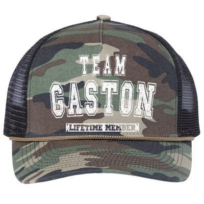 Team Gaston Lifetime Member Family Last Name Retro Rope Trucker Hat Cap