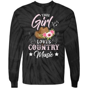 This Girl Loves Country Music Tie-Dye Long Sleeve Shirt