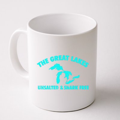 The Great Lakes Unsalted & Shark Gift Funny Free Michig Coffee Mug