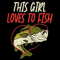 This Girl Loves To Fish Bass Fishing Family Matching Gift T-Shirt
