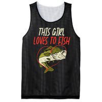 This Girl Loves To Fish Bass Fishing Family Matching Gift Mesh Reversible Basketball Jersey Tank