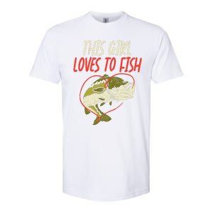 This Girl Loves To Fish Bass Fishing Family Matching Gift Softstyle CVC T-Shirt