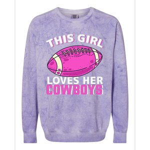 This Girl Loves Her Cow Colorblast Crewneck Sweatshirt