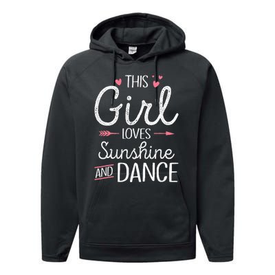 This Girl Loves Sunshine And Dance Cute Girls Women Dancers Performance Fleece Hoodie