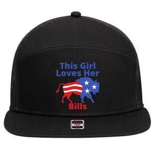 This Girl Loves Her Buffalo Bills Funny 7 Panel Mesh Trucker Snapback Hat