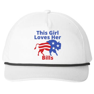 This Girl Loves Her Buffalo Bills Funny Snapback Five-Panel Rope Hat