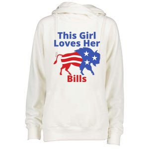 This Girl Loves Her Buffalo Bills Funny Womens Funnel Neck Pullover Hood