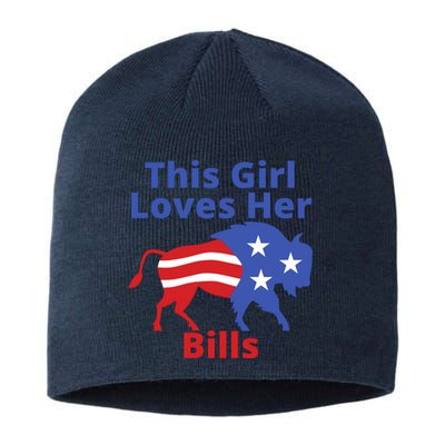 This Girl Loves Her Buffalo Bills Funny Sustainable Beanie