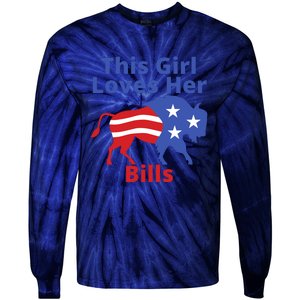 This Girl Loves Her Buffalo Bills Funny Tie-Dye Long Sleeve Shirt