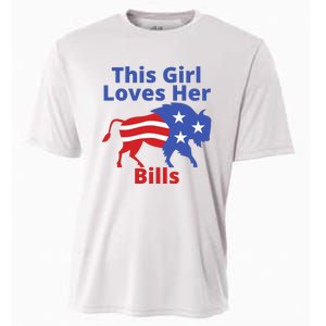 This Girl Loves Her Buffalo Bills Funny Cooling Performance Crew T-Shirt