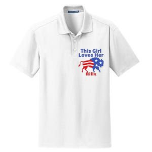 This Girl Loves Her Buffalo Bills Funny Dry Zone Grid Polo