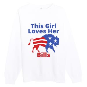 This Girl Loves Her Buffalo Bills Funny Premium Crewneck Sweatshirt