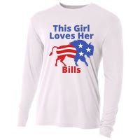 This Girl Loves Her Buffalo Bills Funny Cooling Performance Long Sleeve Crew