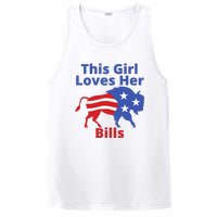 This Girl Loves Her Buffalo Bills Funny PosiCharge Competitor Tank