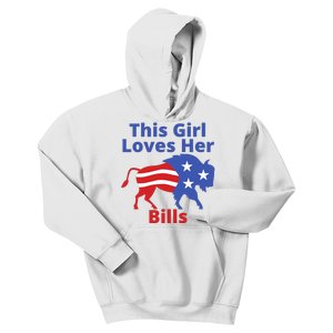 This Girl Loves Her Buffalo Bills Funny Kids Hoodie