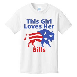 This Girl Loves Her Buffalo Bills Funny Kids T-Shirt