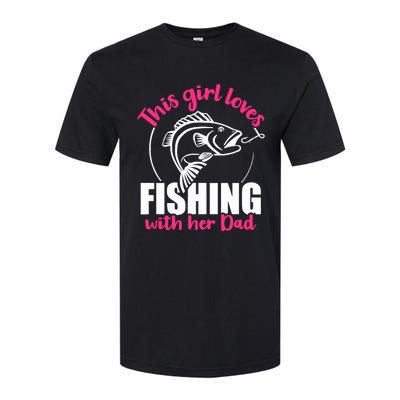 This girl loves fishing with her dad Softstyle CVC T-Shirt