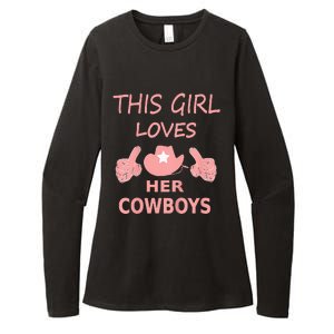 This Girl Loves Her Cowboy Cute Texas Dallas Womens CVC Long Sleeve Shirt