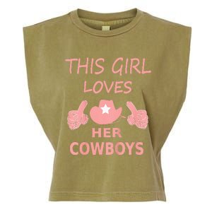 This Girl Loves Her Cowboy Cute Texas Dallas Garment-Dyed Women's Muscle Tee