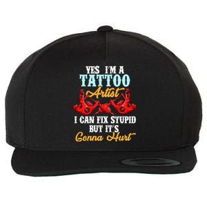 Tattoo Gift Lover Of Ink And Tattoo Artist Gift Wool Snapback Cap