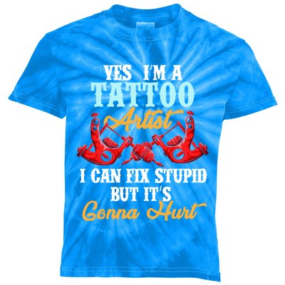 Tattoo Gift Lover Of Ink And Tattoo Artist Gift Kids Tie-Dye T-Shirt