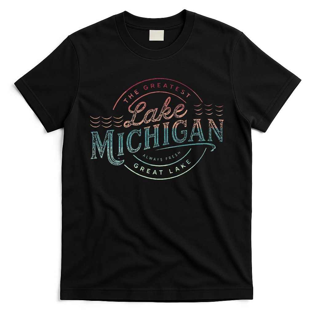 The Great Lakes Lake Michigan Lake Life theme T-Shirt