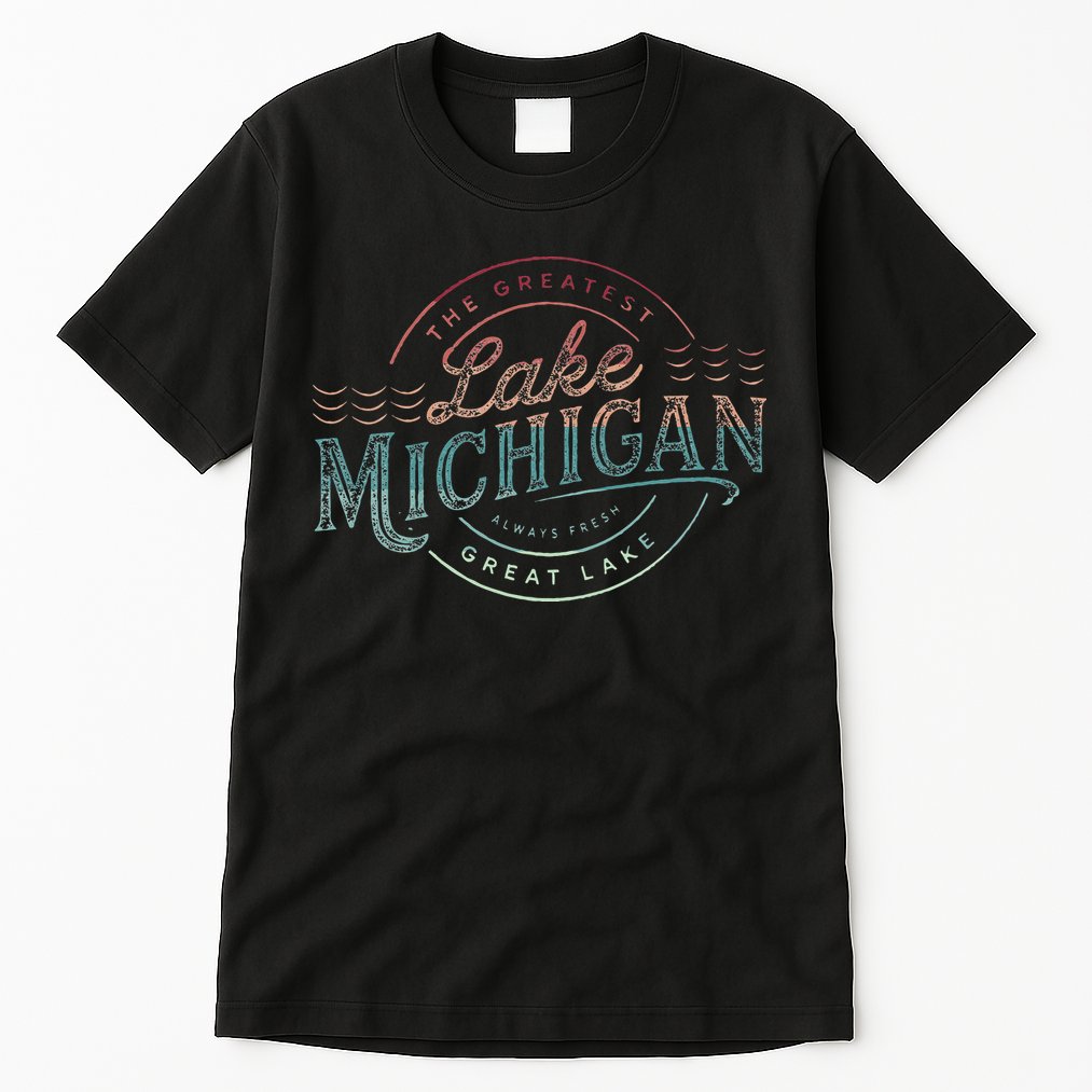 The Great Lakes Lake Michigan Lake Life theme Tall T-Shirt